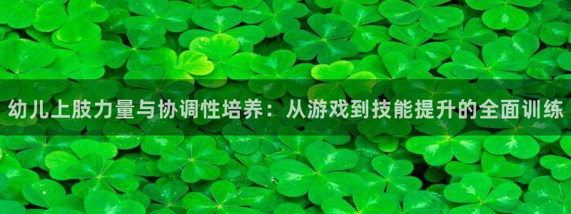 678体育官网下载：幼儿上肢力量与协调性培养：从游戏到技能提升的全面训练
